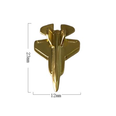 Insigne promotionnel de goupille en métal de goupille de revers d'avion d'or 3D fait sur commande