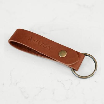 Porte-clés en cuir de concepteurs d'accessoires de porte-clés faits sur commande en gros avec le logo personnalisé