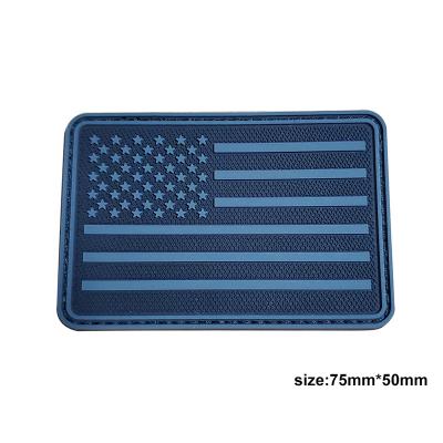 Patch de PVC militaire de drapeau américain noir