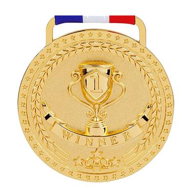 médailles de trophée de finition antique de bronze d'argent d'or