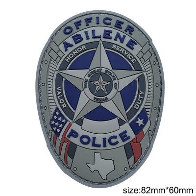 patchs personnalisés d'insigne de PVC de shérif de police
