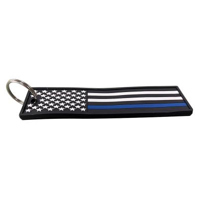 Porte-clés drapeau américain en caoutchouc